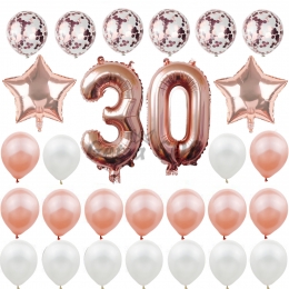 Birthday Balloons Number Sequined Balloon Set