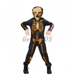 Kids Halloween Costumes Printed Skull Suit