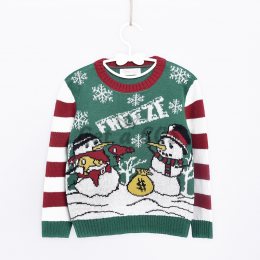 Christmas Sweater Snow Man Kids