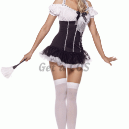 Women Halloween Costumes Maid Lace Skirt