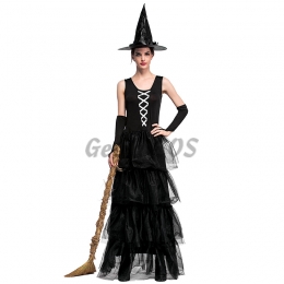 Black Sleeveless Puffy Witch Costume