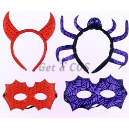 Halloween Mask Ox Horn Spider Style