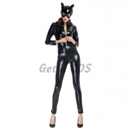 Patent Leather Cat Girl Motorcycle Costume