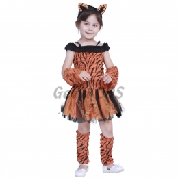 Halloween Costumes Black Chrysanthemum Tiger Pattern