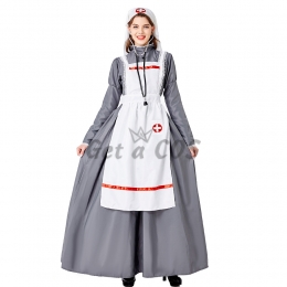 Halloween Costumes Medieval Retro Nurse Dress