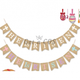 Easter Decorations Linen Pennant