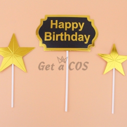 Birthdays Decoration Pentagram Letter Insert Card