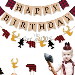 Birthdays Decoration Lumberjack Series Kit