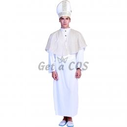 Men Halloween Costumes Roman Pope Clothes