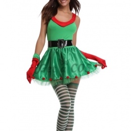 Christmas Costume Santa Claus Tree Party Dress