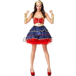 Women Halloween Costumes Superwoman Flying Man Clothes