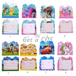 Birthdays Decoration Cartoon Invitation Card