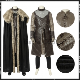 Movie Character Costumes Jon Snow Overcoat - Customized