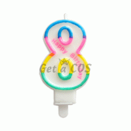Birthdays Decoration Color Digital Candles