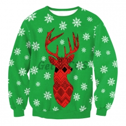 Women Halloween Costumes Round Neck Elk Top