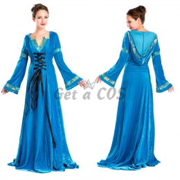 Halloween Costumes Blue Court Corset Dress