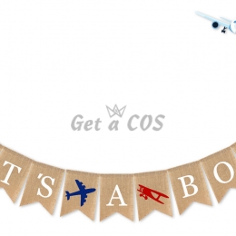 Birthdays Decoration Airplane Theme Pull The Flag