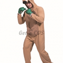 Halloween Costumes Kangaroo Boxing Brown Clothes