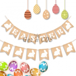 Easter Decorations Rabbit Pull The Flag