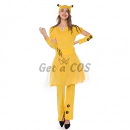 Women Halloween Costumes Yellow Pikachu