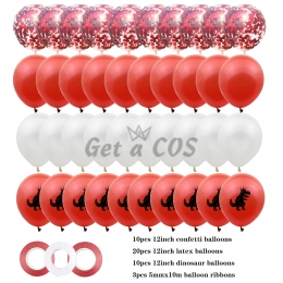 Birthday Balloons Dinosaur Print