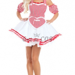 Women Halloween Costumes Maid Beer Party Suit