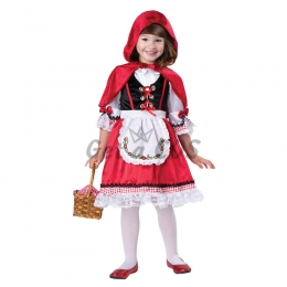 Kids Halloween Costume Cute Red Hat Dress