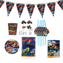 Tableware Cartoon Flame Car Printing Kit