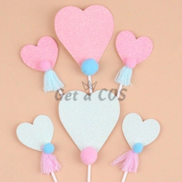 Birthdays Decoration Cake Love Heart Insert Card