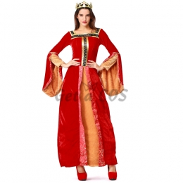 Women Halloween Costumes Palace Queen Princess Dress