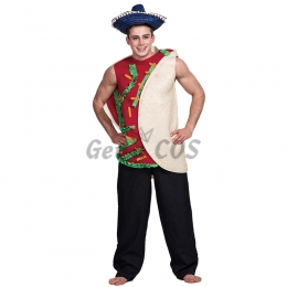 Men Halloween Costumes Taco Bodysuit