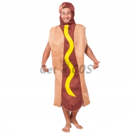 Men Halloween Costumes Hot Dog Outfit