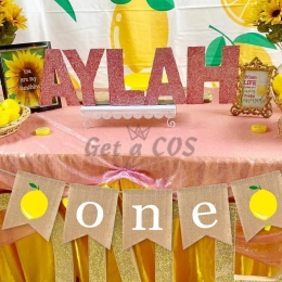 Birthdays Decoration Lemon Theme Pull The Flag