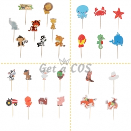 Birthdays Decoration Cartoon Printing Toothpicks