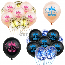 Birthday Balloons Transparent Sequins Mash Up
