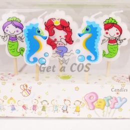 Birthdays Decoration Seahorse Mermaid Candles