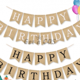 Holiday Decor Happy Birthday Pull The Flag