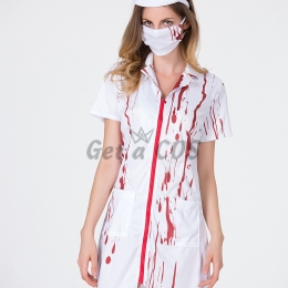 Scary Halloween Costumes Bloody Nurse Uniform