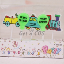 Birthdays Decoration Car Balloon Candle