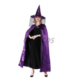 Witch Costume Double Cloak Hat