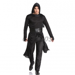 Men Halloween Costumes Ninja Warrior Black Bodysuit