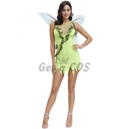 Fairy Tale Theme Halloween Costumes Green Forest Butterfly Fairy Style