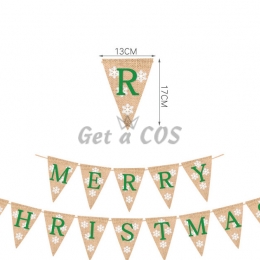 Holiday Decor Linen Banners