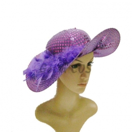 Halloween Decorations Sequined Feather Hat