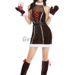 Christmas Costumes Elk Brown Dress