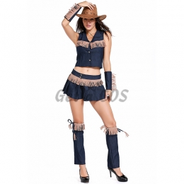 Sexy Halloween Costumes Western Jeans Skirt