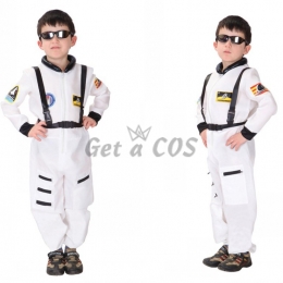 Kids Military Costume White Astronaut