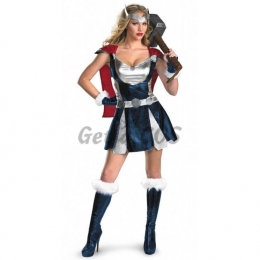 Women Halloween Costumes Comic Thor Heroes Dress