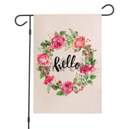 Garden Flags Spring Wreath Printing