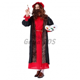 Men Halloween Costumes Picasso Oil Painter Suit